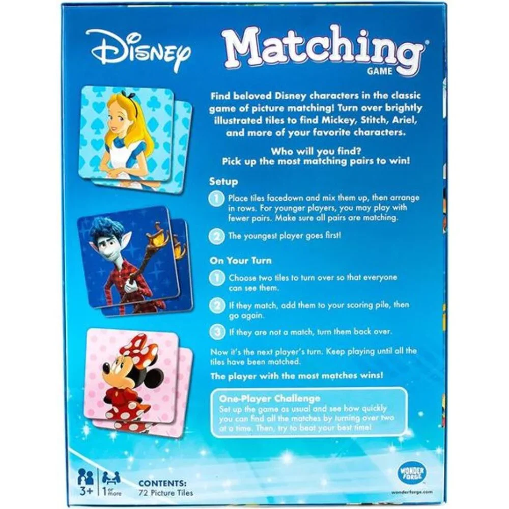 Wonder Forge Disney Matching Game – Fun Memory Game for Boys & Girls Ages 3